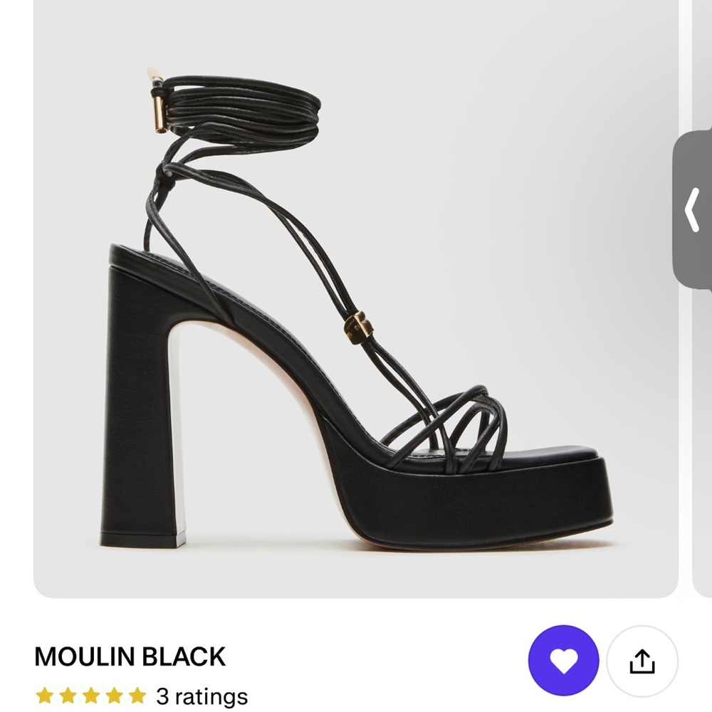 Steve Madden Black Platform Strappy Heels